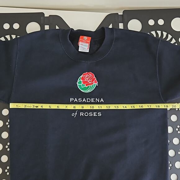 eXO Sports x Rose Bowl Vintage Embroidered Black Sweatshirt | Men's Small - Picture 7 of 16